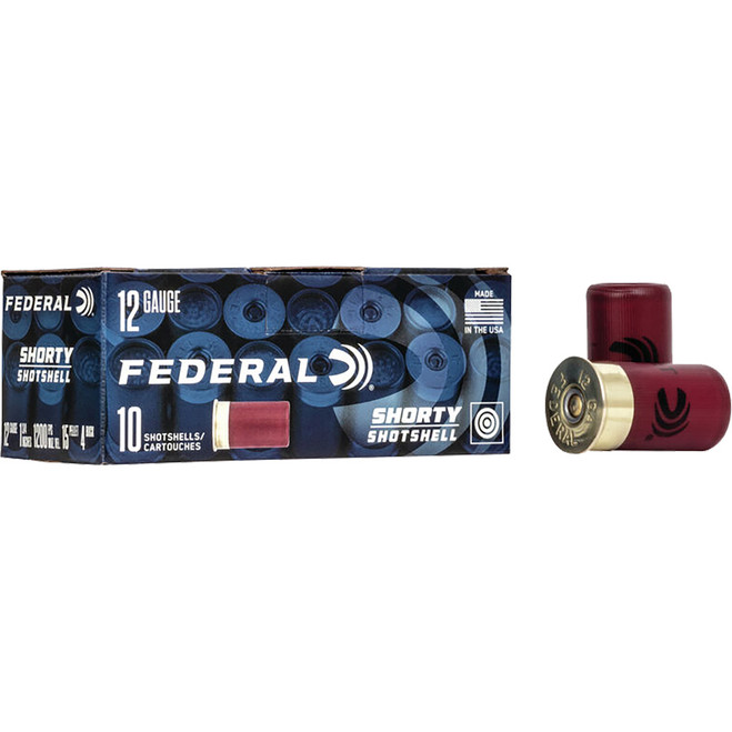 Federal Shorty Load 12 Gauge 1.75 in. 15/16 oz. 8 Shot 10 rd. Federal Shorty Load 12 Gauge 1.75 in. 15/16 oz. 8 Shot 10 rd.
