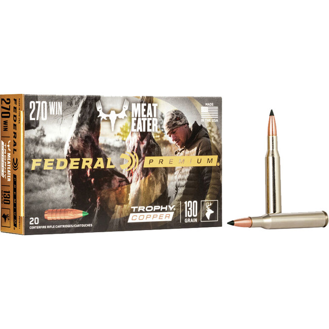 Federal Premium Rifle Ammo 270 Win. 130 gr. Trophy Copper 20 rd. Federal Premium Rifle Ammo 270 Win. 130 gr. Trophy Copper 20 rd.