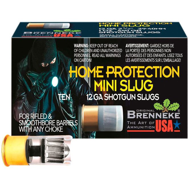 Brenneke Mini Slugs 12 ga. 1 3/4 in. 1 oz. 10 rd. Brenneke Mini Slugs 12 ga. 1 3/4 in. 1 oz. 10 rd.