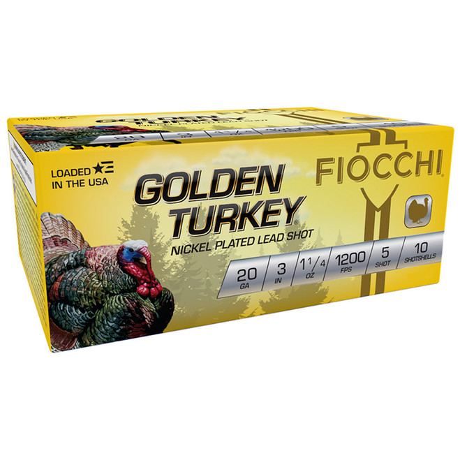 Fiocchi Golden Turkey Shotgun Ammo 20 ga. 3 in. 1 1/4 oz. 6 Shot