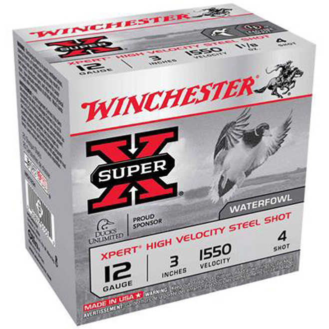 Winchester Super-X Xpert Pheasant Steel 12 ga. 3 in. 1 1/4 oz. 4 Shot 25 rd. Winchester Super-X Xpert Pheasant Steel 12 ga. 3 in. 1 1/4 oz. 4 Shot 25 rd.