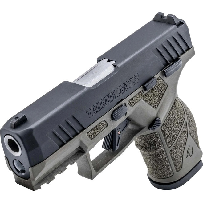 Taurus GX2 Pistol 9mm 3.38 in. OD Green Frame/Black Slide 10 rd.