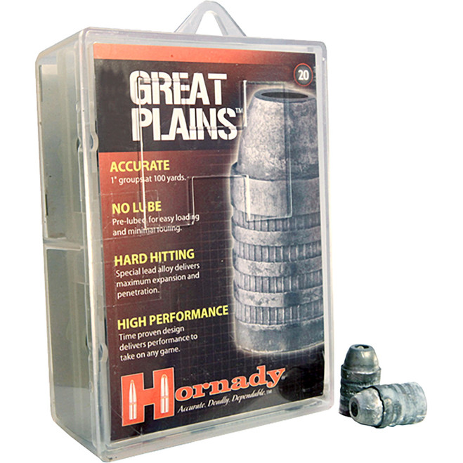Hornady Great Plains Bullets 50 Cal. 385 gr. HB-HP 20 rd. Hornady Great Plains Bullets 50 Cal. 385 gr. HB-HP 20 rd.