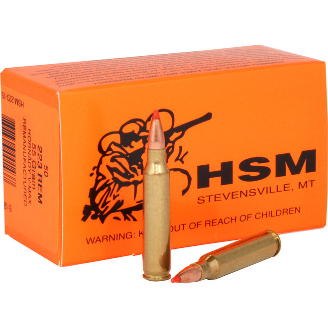HSM Varmint Rifle Ammunition 223 Rem. V-Max 55 gr. 50 rd. HSM Varmint Rifle Ammunition 223 Rem. V-Max 55 gr. 50 rd.
