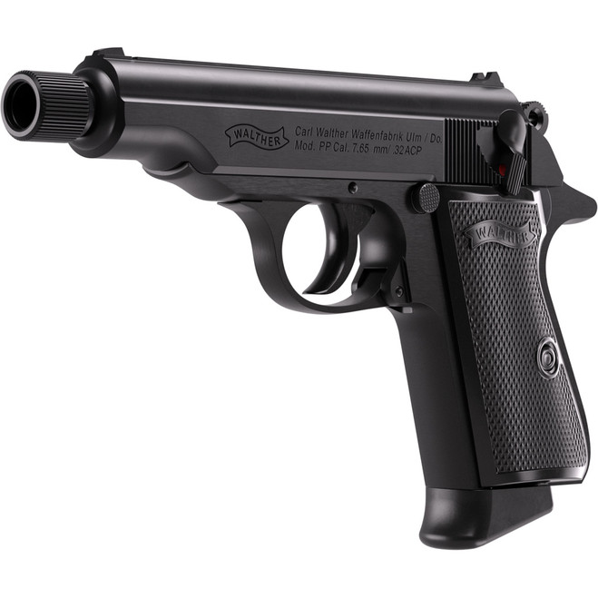 Walther PP SD Pistol 32 ACP 3.9" Black Threaded Barrel 8 rd.