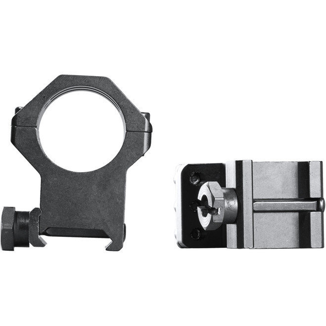 Weaver Classic 6Hole Skeleton Rings Matte Black 1" XHigh Clamshell Pack Weaver Classic 6Hole Skeleton Rings Matte Black 1" XHigh Clamshell Pack