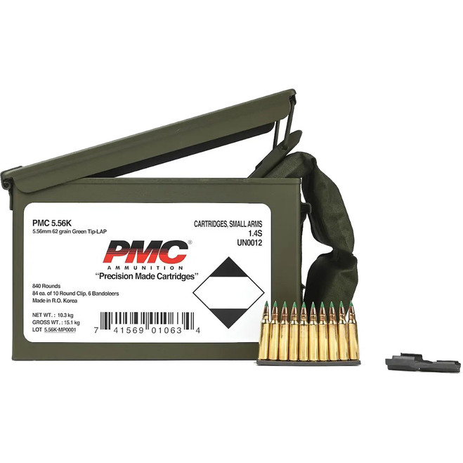 PMC X-Tac Rifle Ammo Metal Box 5.56 62 gr. FMJBT 840 rd. PMC X-Tac Rifle Ammo Metal Box 5.56 62 gr. FMJBT 840 rd.