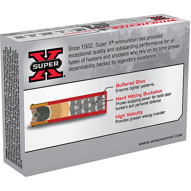 Winchester Super X Load 12 ga. 3 in. Buckshot 00 15 rd. Winchester Super X Load 12 ga. 3 in. Buckshot 00 15 rd.