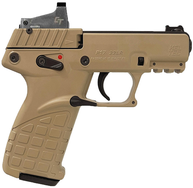 KelTec P17 Pistol 22 lr. 3.8 in. Desert Tan 17 rd. With Optic KelTec P17 Pistol 22 lr. 3.8 in. Desert Tan 17 rd. With Optic