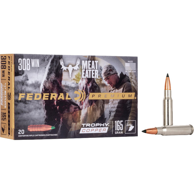 Federal Premium Rifle Ammo 308 Win. 165 gr. Trophy Copper 20 rd. Federal Premium Rifle Ammo 308 Win. 165 gr. Trophy Copper 20 rd.