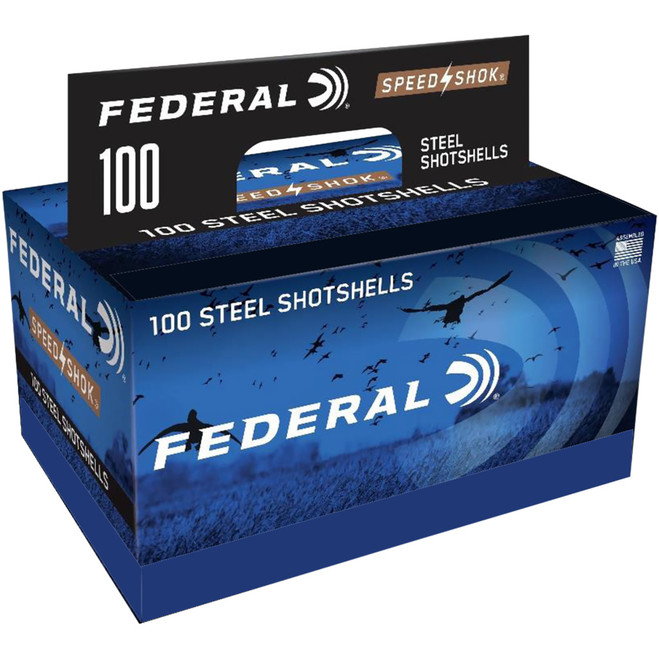 Federal Speed-Shok Load 12 Gauge 3 in. 1 1/4 oz. 4 Shot 100 rd. Federal Speed-Shok Load 12 Gauge 3 in. 1 1/4 oz. 4 Shot 100 rd.
