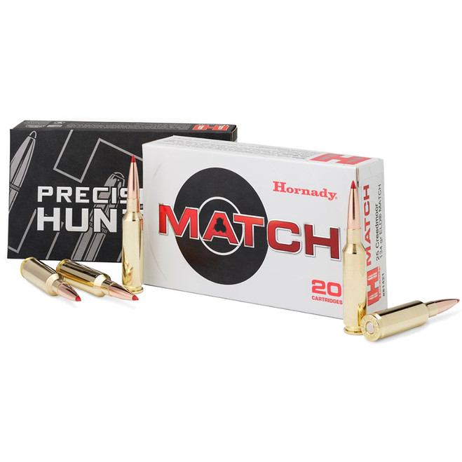Hornady Match Rifle Ammo 25 Creedmoor 134 gr. ELD Match 20 rd. Hornady Match Rifle Ammo 25 Creedmoor 134 gr. ELD Match 20 rd.
