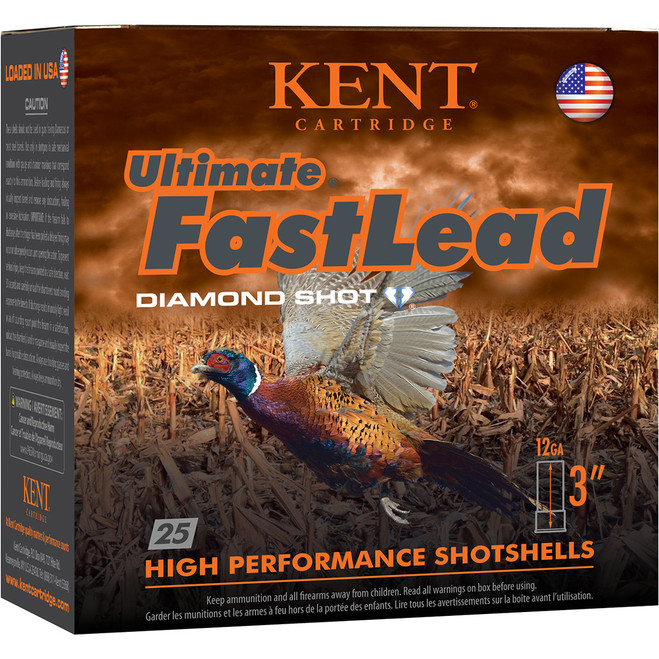 Kent Ultimate Fast Lead Upland Load 12 ga. 3 in. 1 3/4 oz. 4 Shot 25 rd. Kent Ultimate Fast Lead Upland Load 12 ga. 3 in. 1 3/4 oz. 4 Shot 25 rd.