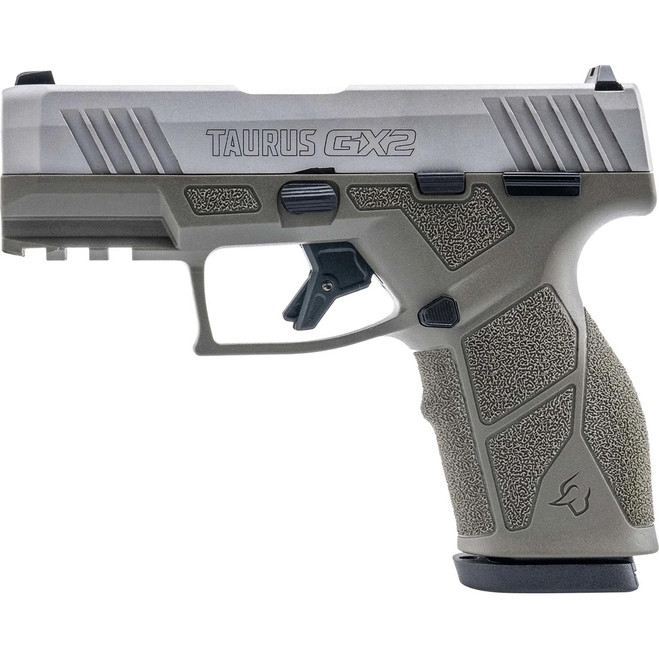 Taurus GX2 Pistol 9mm 3.38 in. OD Green Frame/SS Slide 13 rd. Taurus GX2 Pistol 9mm 3.38 in. OD Green Frame/SS Slide 13 rd.