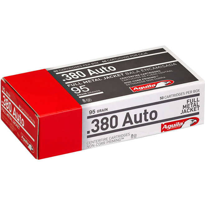 Aguila Pistol Ammo 380 ACP 95 gr. FMJ 50 rd. Aguila Pistol Ammo 380 ACP 95 gr. FMJ 50 rd.
