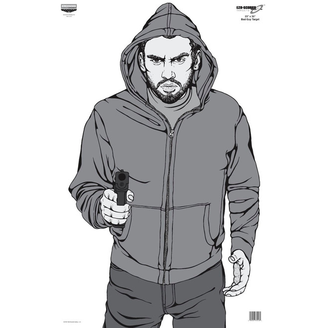 Birchwood Casey Eze-Scorer Bad Guy Target 23 x 35 in. 100 Pack Birchwood Casey Eze-Scorer Bad Guy Target 23 x 35 in. 100 Pack