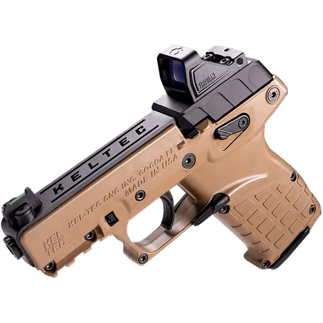Keltec P17 Optics Ready Pistol  22 lr. 3.8 in. Tan 17 rd. With Optic/Holster Keltec P17 Optics Ready Pistol  22 lr. 3.8 in. Tan 17 rd. With Optic/Holster
