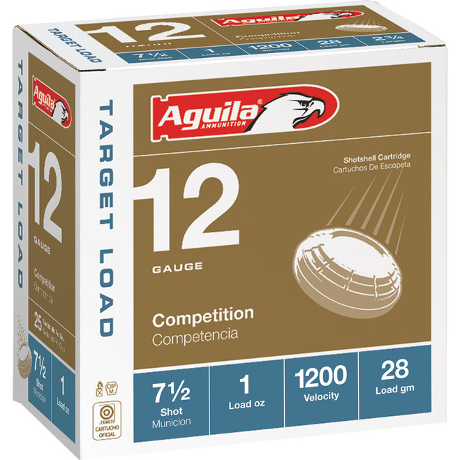 Aguila Target Shotgun Load 12 ga. 2.75 in. 1 oz. 1200 FPS 7.5 Shot 25 rd. Aguila Target Shotgun Load 12 ga. 2.75 in. 1 oz. 1200 FPS 7.5 Shot 25 rd.