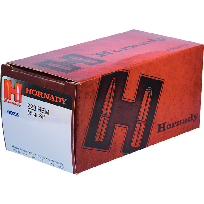 Hornady Custom Rifle Ammo 223 Rem 55 gr. Spire Point 50 rd. Hornady Custom Rifle Ammo 223 Rem 55 gr. Spire Point 50 rd.