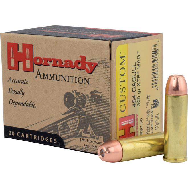 Hornady Custom Pistol Ammo 454 Casull 300 gr. XTP Mag 20 rd. Hornady Custom Pistol Ammo 454 Casull 300 gr. XTP Mag 20 rd.