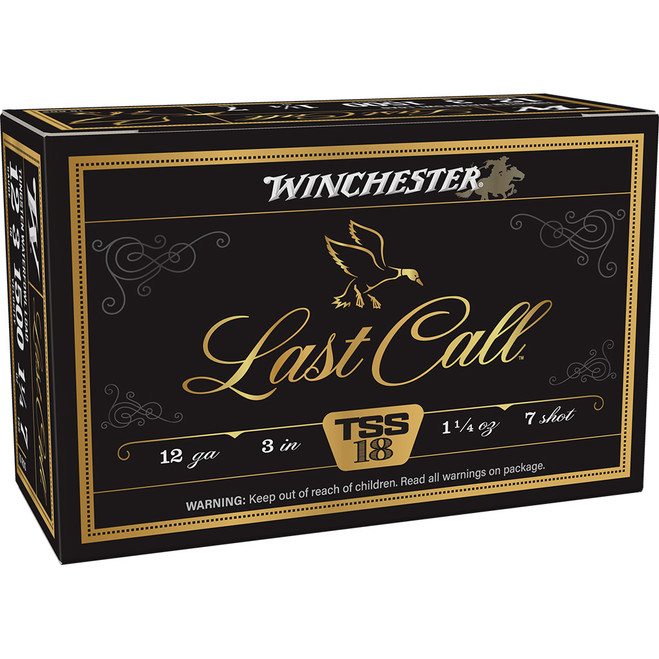 Winchester Last Call Waterfowl TSS Load 12 ga. 3 in. 1 1/4 oz. 7 Shot 10 rd. Winchester Last Call Waterfowl TSS Load 12 ga. 3 in. 1 1/4 oz. 7 Shot 10 rd.