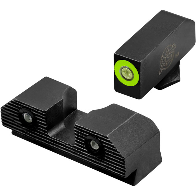 XS Sights R3D 2.0 Pistol Sights Green Glock STD.HT.17,19,22-24,26,27,31-36,38