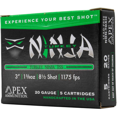 Apex Turkey TSS Ninja Shotgun Ammo 20 ga. 3 in.1-5/8oz 8.5 shot 5