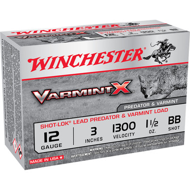 銀歯　12g Winchester Varmint X Shot-Lok Load 12 ga. 3 in. 1 1/2 oz. BB Shot