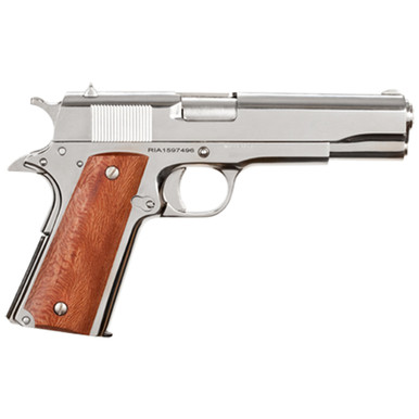 Rock Island GI Standard FS 1911 Pistol 38 Super 5 in. Nickel 10 rd