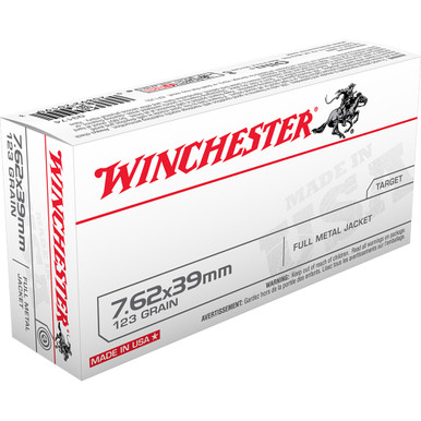 Winchester USA Rifle Ammo 7.62x39mm 123 gr. FMJ 20 rd. - Freedom