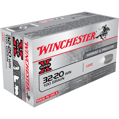 Winchester Super-X Rifle Ammo 32-20 Win 100 gr. Lead 50 rd