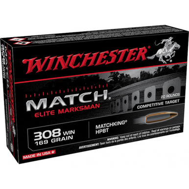 Winchester Match Rifle Ammo 308 Win. 169 gr. HPBT 20 rd. - Freedom