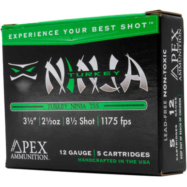 Apex Turkey TSS Ninja Shotgun Ammo 12 ga. 3.5 in. 2-1/2oz #8.5