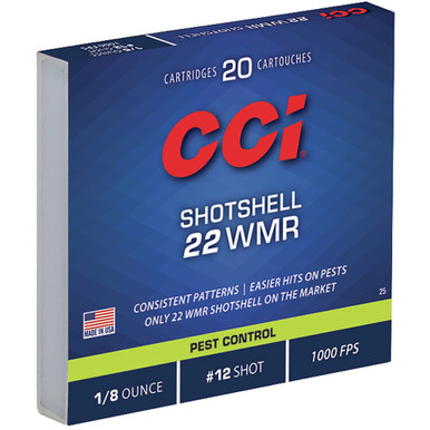 CCI Pest Control Maxi-Mag Rimfire Ammo 22 Mag 52 gr. #12 Shot 20
