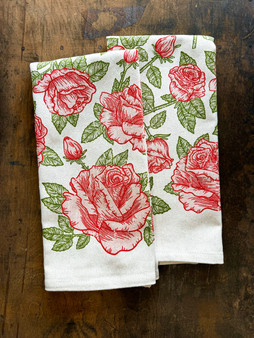 *NEW* Rose Pattern (Red)- Kitchen Towel