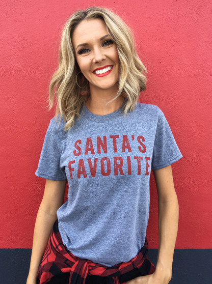 Santa's Favorite Grey Shirt