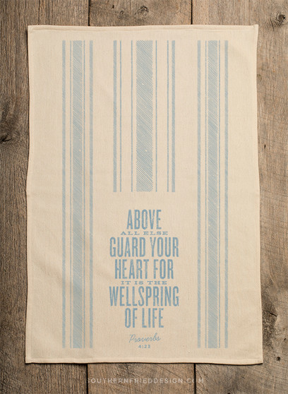 Proverbs 4:23 Bible Verse Kitchen Towel