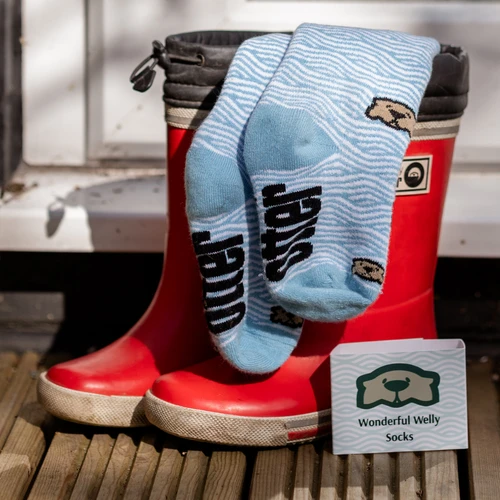 Spotty Otter Welly Socks