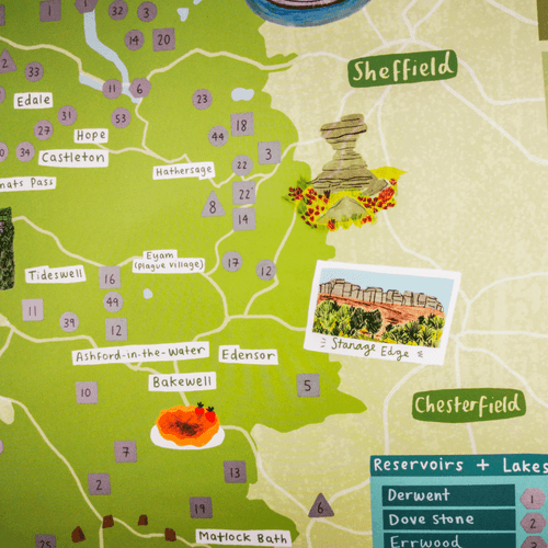 Outdoor Scratch Maps Peak District Map