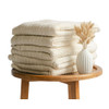 Oversized Organic Cotton Throw Blanket - Natural (red ribbon) Oversized Organic Cotton Throw Blanket - Natural (red ribbon)