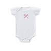 Embroidered Organic Baby Onesie - Candy Cane Embroidered Organic Baby Onesie - Candy Cane