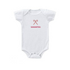 Embroidered Organic Baby Onesie - Candy Cane Embroidered Organic Baby Onesie - Candy Cane