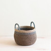 Handwoven Hemp Basket with Handles