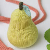 Cotton Knit Fruit Rattle - Pear Cotton Knit Fruit Rattle - Pear