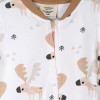 Organic Baby Clothes - Moose Zipper Pajamas 0-3m