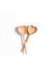 Olive Wood Heart teaspoon set (4") - Set of 2