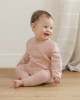 Organic Knit Baby Pants - Rose - 0-3m