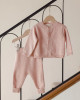 Organic Knit Baby Pants - Rose - 0-3m