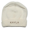 Organic Cotton Knit Baby Hat - Cream, 0-3m