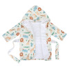 Organic Hooded Baby Bathrobe - Safari